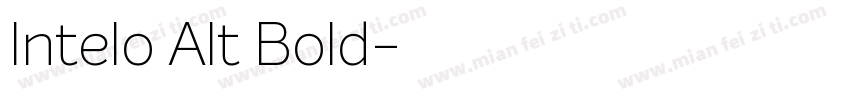 Intelo Alt Bold字体转换